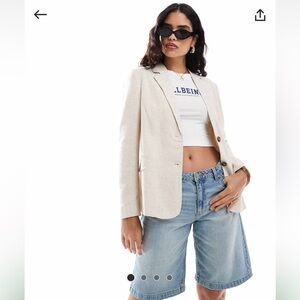 ASOS Linen Relaxed Fit Oversized Blazer